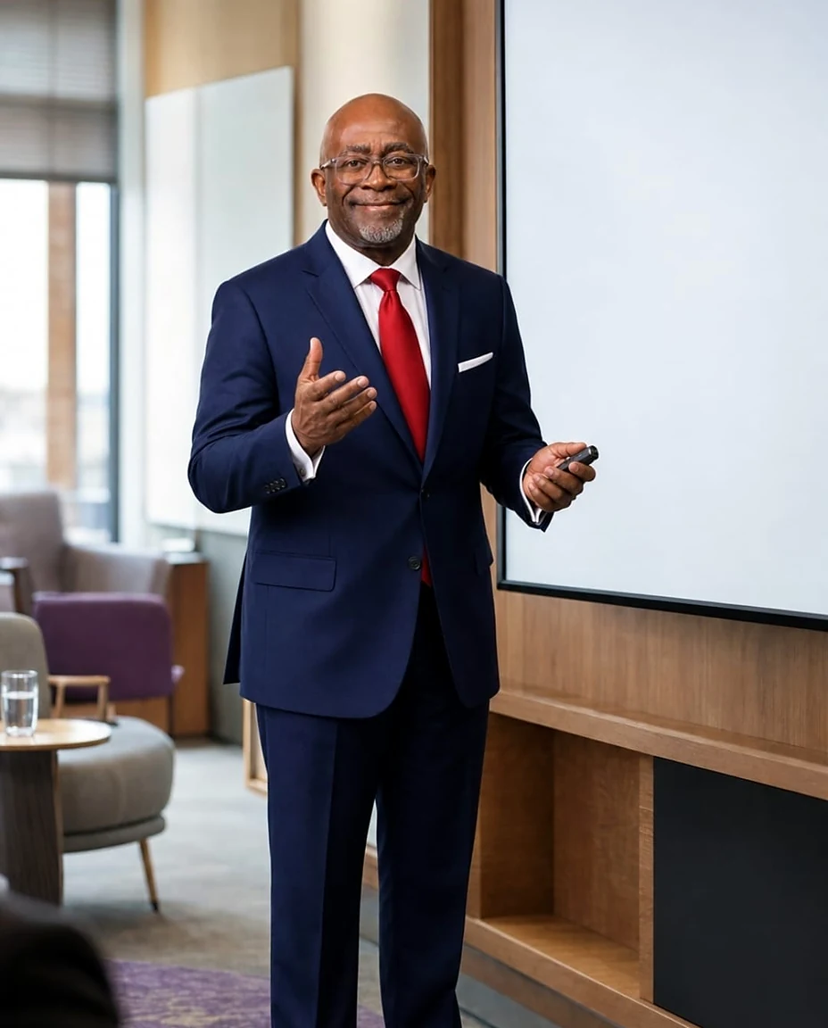 Dr. David Rex Orgen leading a university leadership forum