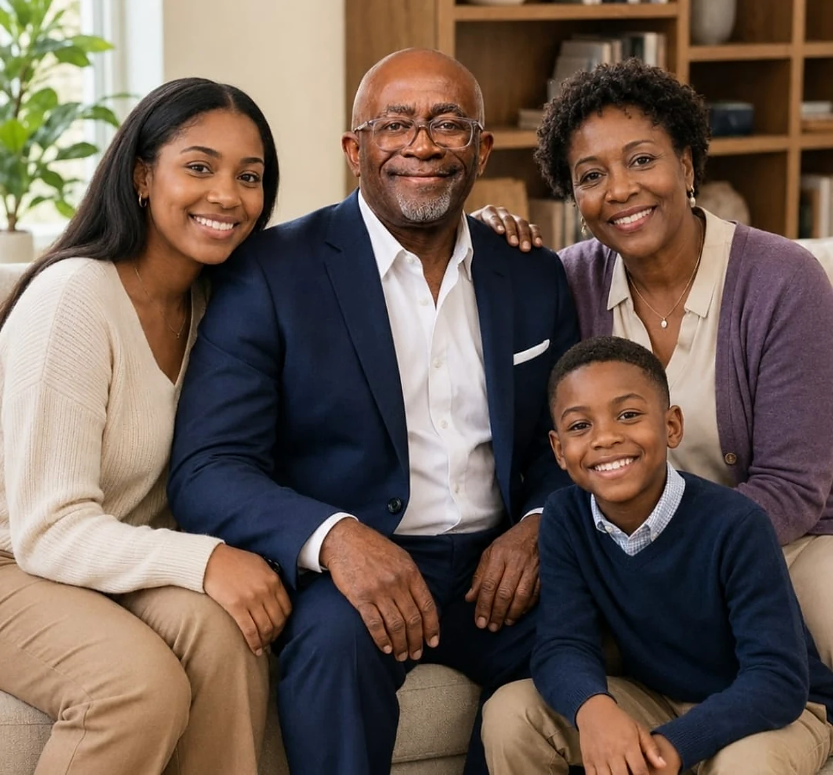 Dr. David Rex Orgen with a family in a community setting